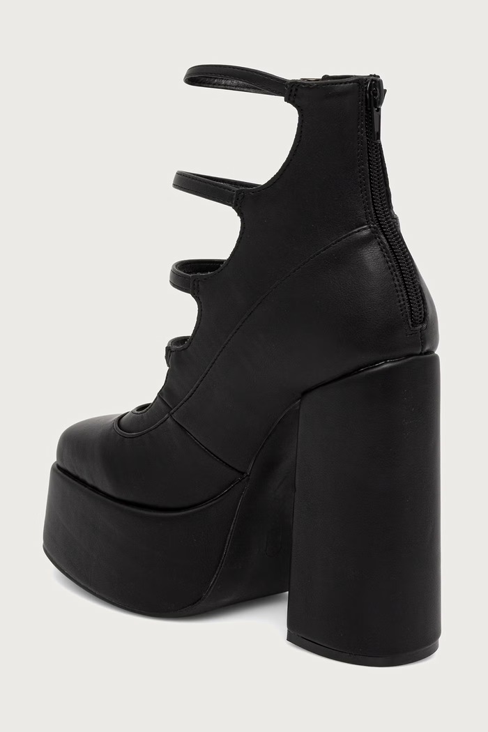 Obuća Koi Footwear Cipele s potpeticom s debelom potpeticom Gurren Strappy Platform DBP17.Gurren crna