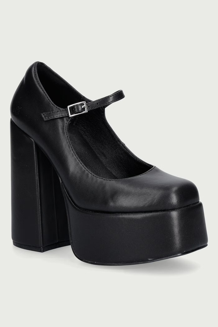 Koi Footwear Lodičky Darkbloom Black Platform černá DBP2.Darkbloom