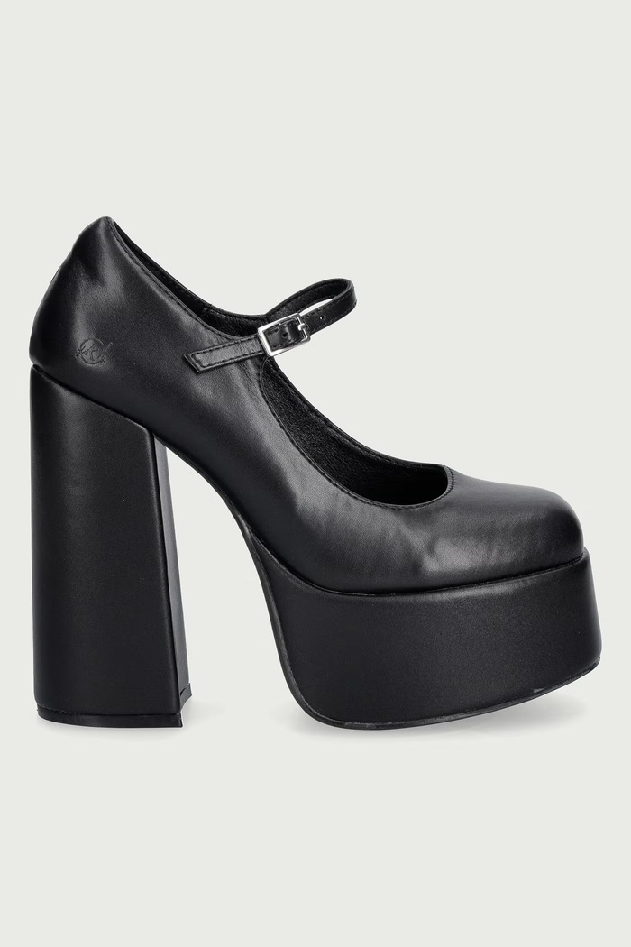 Koi Footwear Pompe Darkbloom Black Platform DBP2.Darkbloom nero AW26