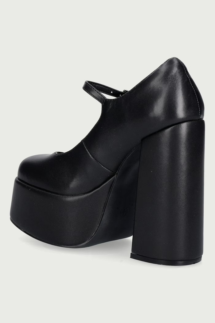 Scarpe Koi Footwear Pompe Darkbloom Black Platform DBP2.Darkbloom nero