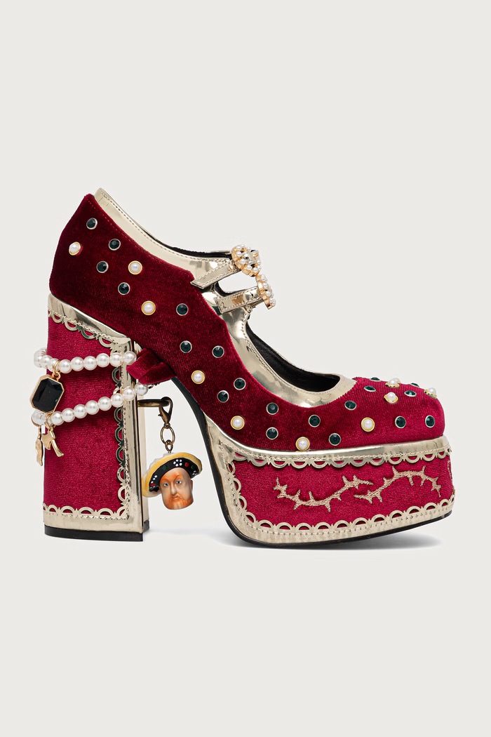 Koi Footwear Lodičky na podpätku Boleyns Vengeance Heels DBP81.Boleyns burgundské AW26