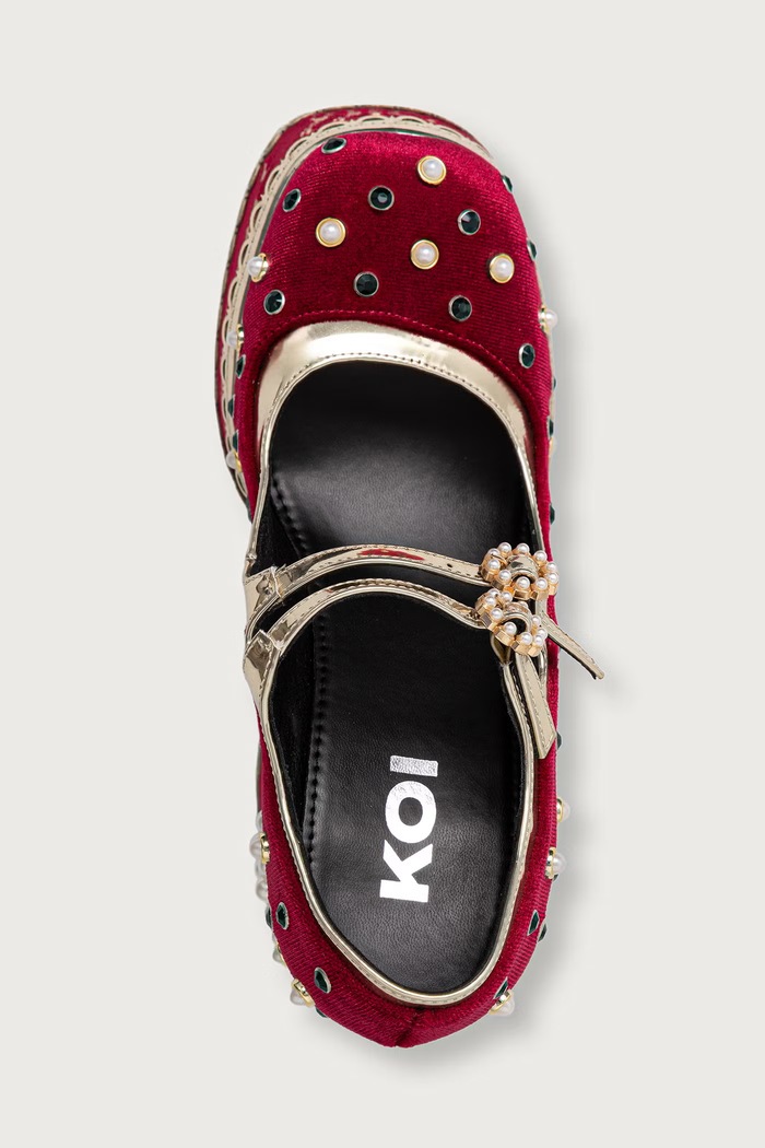 Lodičky na podpätku Boleyns Vengeance Heels Koi Footwear DBP81.Boleyns burgundské