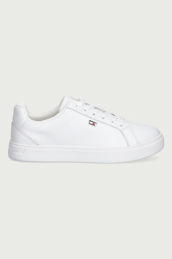 Tommy Hilfiger FLAG COURT SNEAKER sneakers dámske kožené FW0FW09074 biela AW26