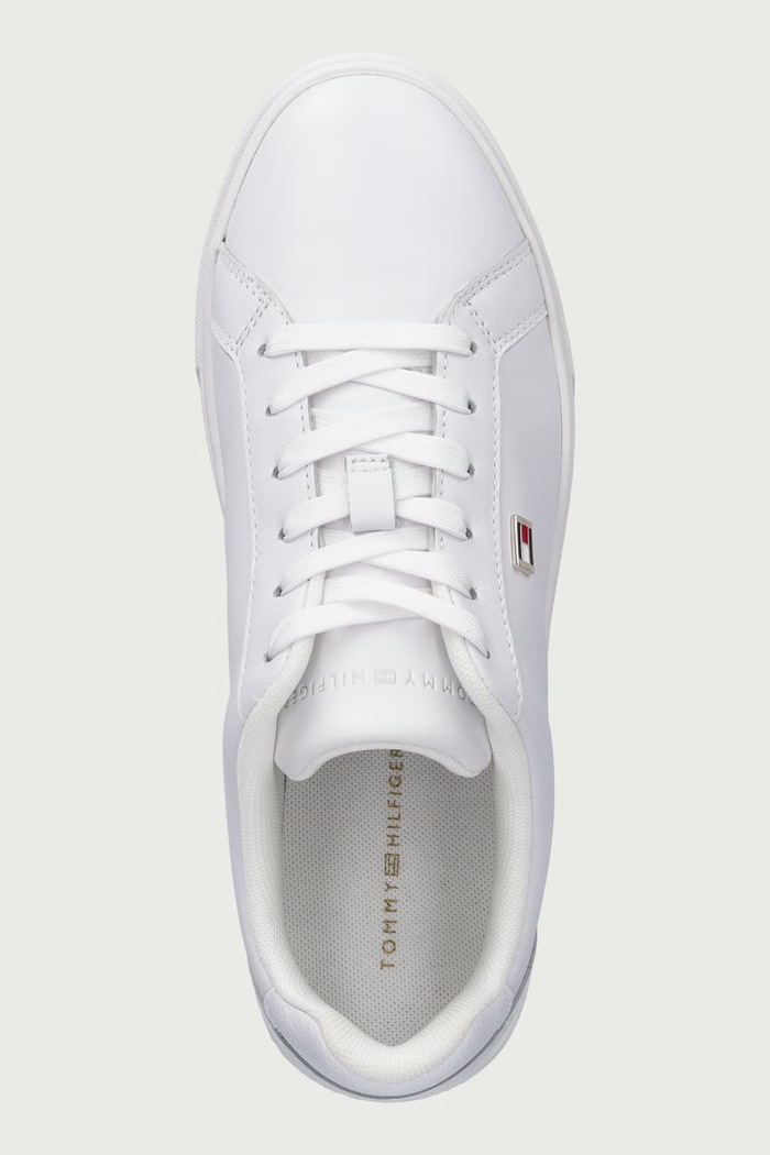 FLAG COURT SNEAKER sneakersy damskie skórzane Tommy Hilfiger FW0FW09074 biały