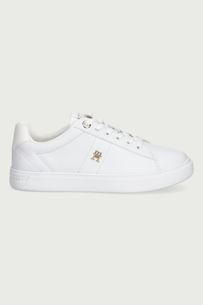Tommy Hilfiger ESSENTIAL ELEVATED COURT SNEAKER sneakers pentru femei din piele FW0FW09073 alb AW26