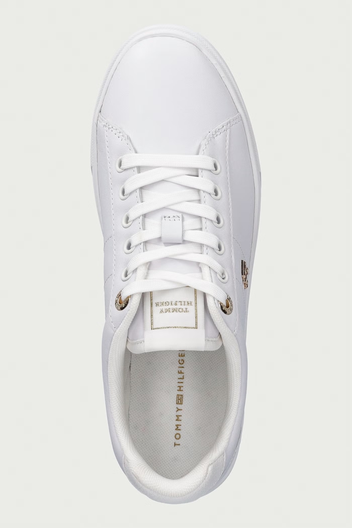 ESSENTIAL ELEVATED COURT SNEAKER sneakersy damskie skórzane Tommy Hilfiger FW0FW09073 biały
