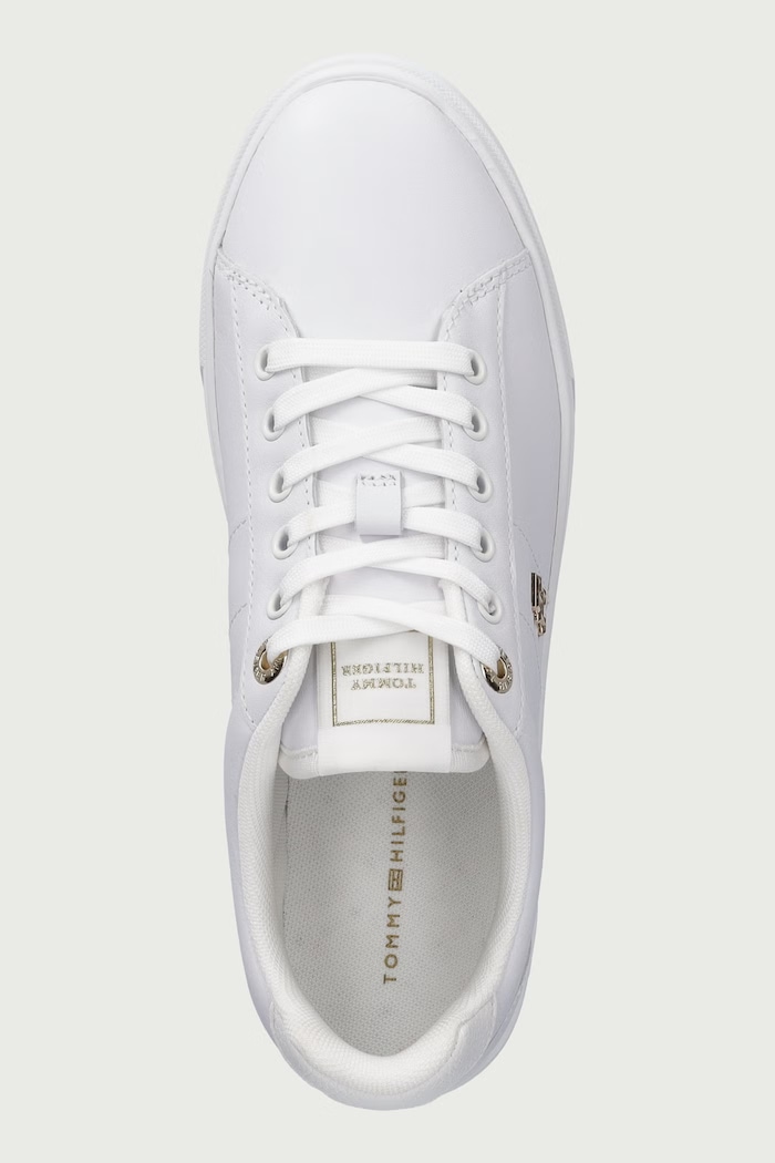 ESSENTIAL ELEVATED COURT SNEAKER sneakers pentru femei din piele Tommy Hilfiger FW0FW09073 alb