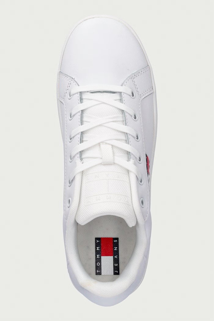 TJW FLATFORM SNEAKER sneakersy damskie skórzane Tommy Jeans EN0EN02932 biały