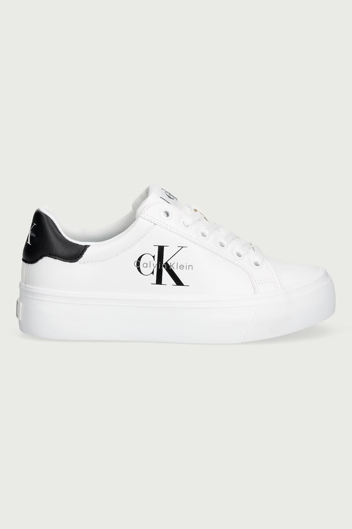 Calvin Klein VULC FLATFORM LACEUP LOW LTH sportcipő női bőr HW0HW03159YAF fehér AW26