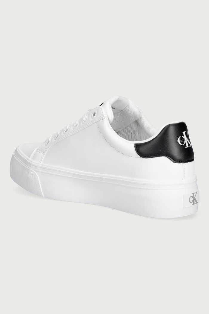 Cipők Calvin Klein VULC FLATFORM LACEUP LOW LTH sportcipő női bőr HW0HW03159YAF fehér