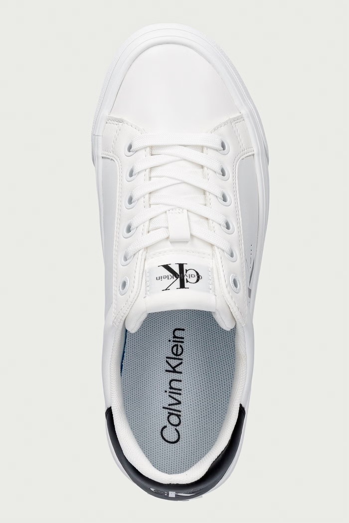 VULC FLATFORM LACEUP LOW LTH superge ženske usnjene Calvin Klein HW0HW03159YAF bela