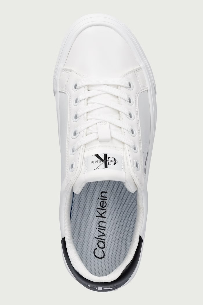 VULC FLATFORM LACEUP LOW LTH sportcipő női bőr Calvin Klein HW0HW03159YAF fehér