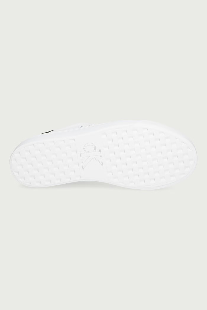 VULC FLATFORM LACEUP LOW LTH sneakers dámske kožené Calvin Klein biela HW0HW03159YAF