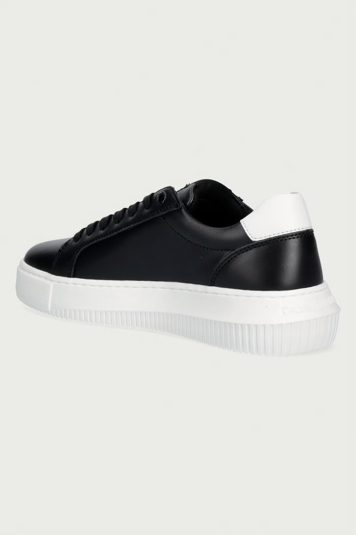 Παπούτσια Calvin Klein CHUNKY CUPSOLE MONO LTH WN sneakers γυναικεία δερμάτινα YW0YW018720GM μαύρο