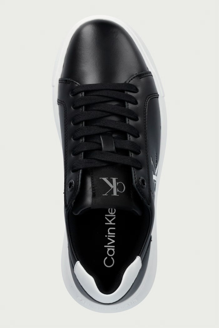 CHUNKY CUPSOLE MONO LTH WN sneakers γυναικεία δερμάτινα Calvin Klein YW0YW018720GM μαύρο