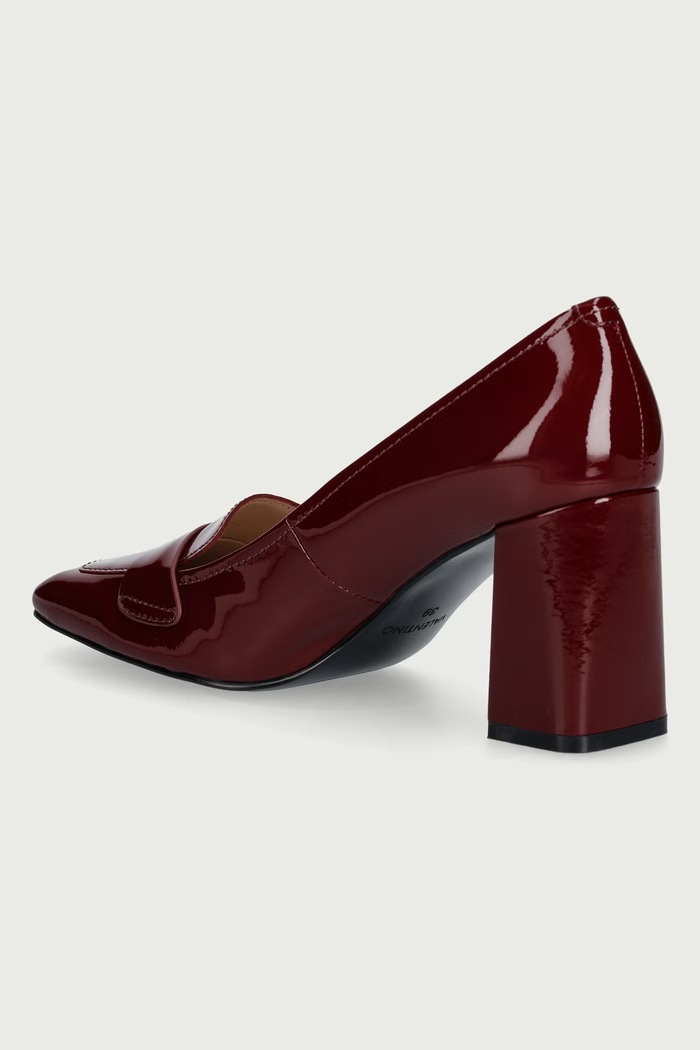 Obuv Valentino Lodičky kožené VIVIENNE 91V2401VER.150 burgundské