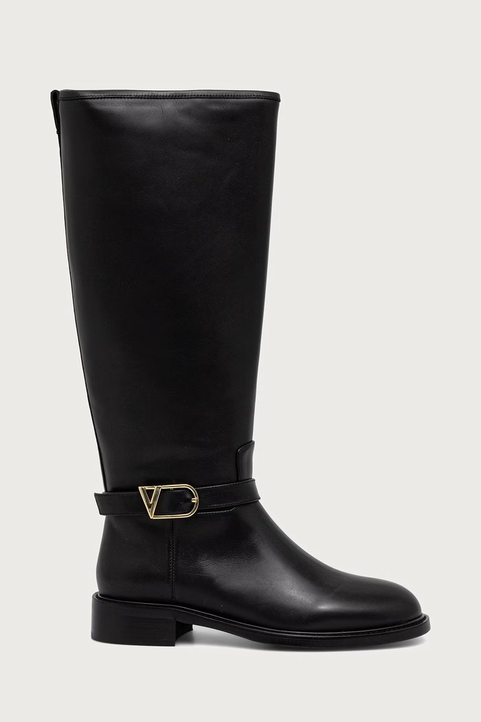 Valentino Oficerki damskie skórzane OLIVIA 91O1701VIT.550 czarny AW26