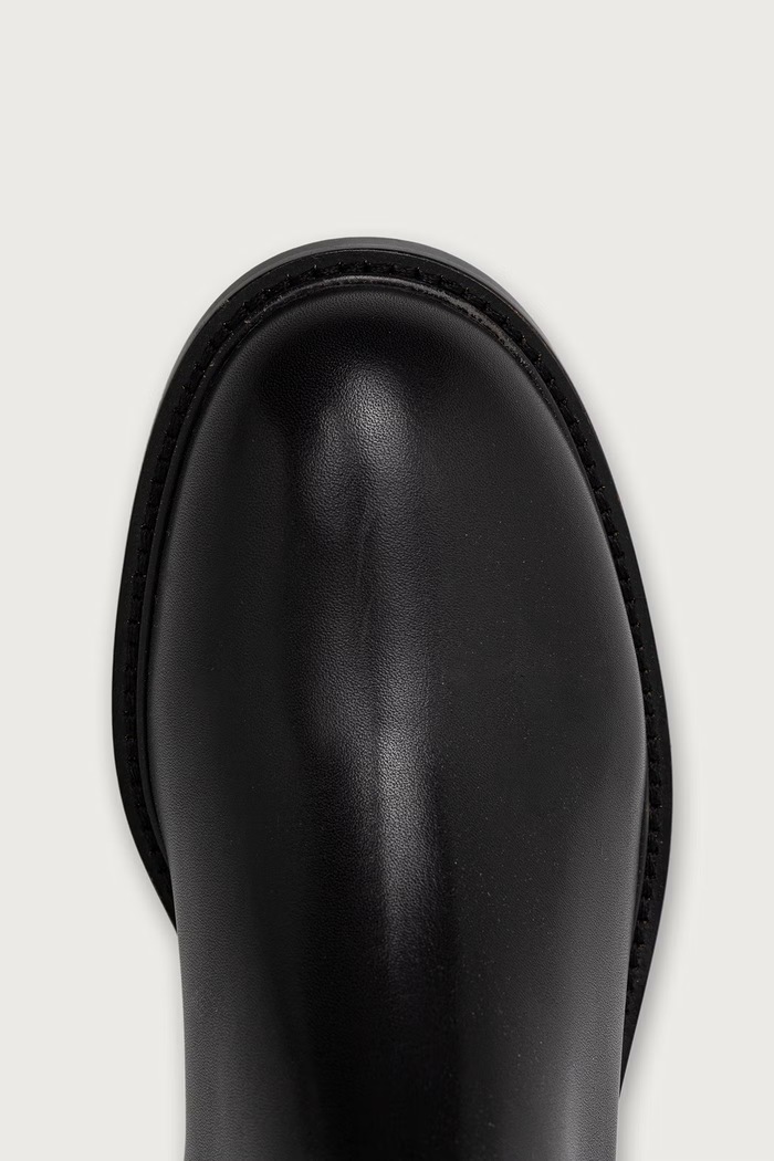 Oficerki damskie skórzane OLIVIA Valentino 91O1701VIT.550 czarny