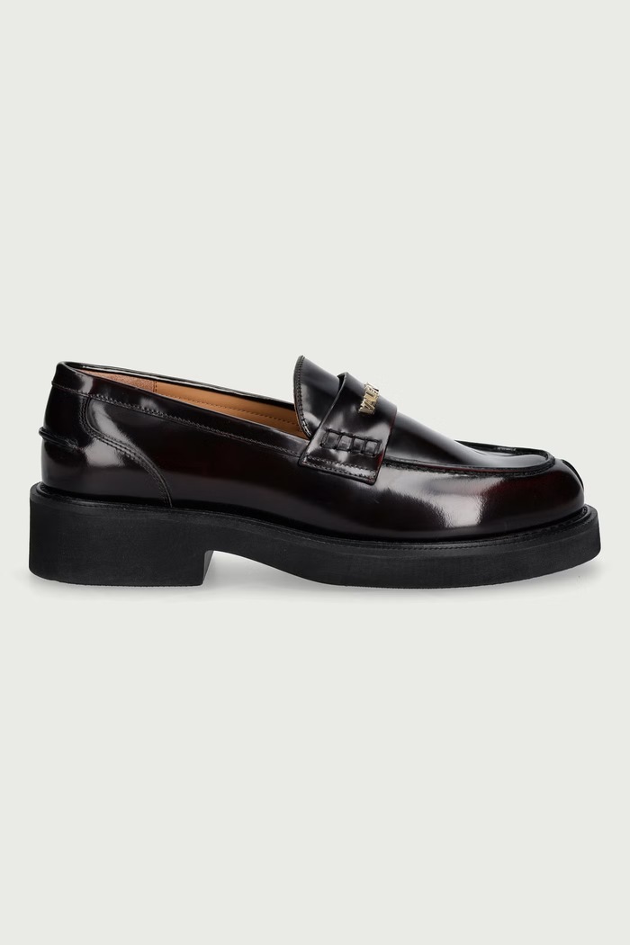 Valentino Мокасини дамски от кожа MADISON 91M5601VIT.150 бордо AW26