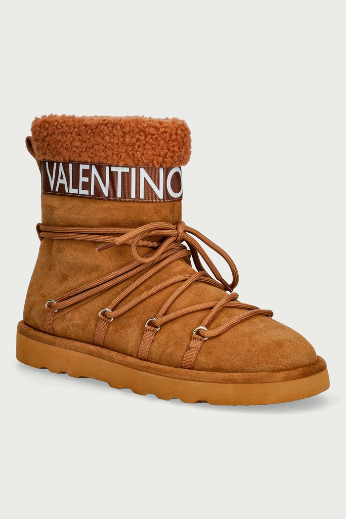 Valentino EVEREST zimske čizme za žene od brušene kože bež 91E2001SYN.050