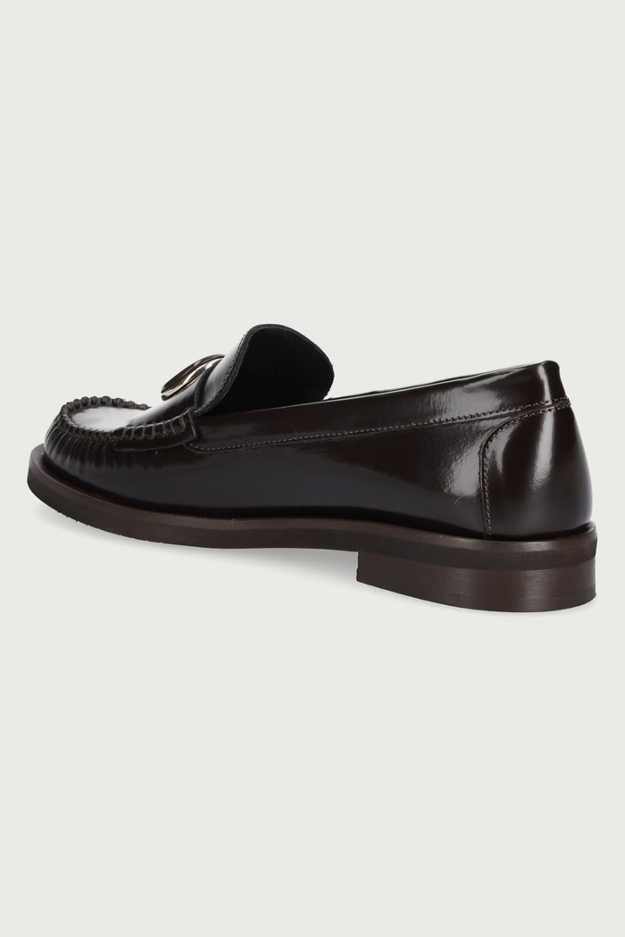 Obuća Valentino Mokasinke za žene od kože DRESS 91D2594VTA.090 smeđa