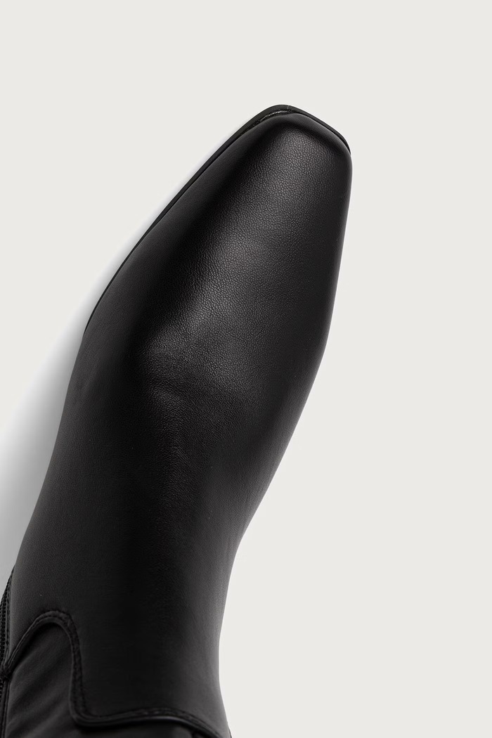 Steve Madden kozaki na niskim obcasie damskie New Davis czarny 11005691.001