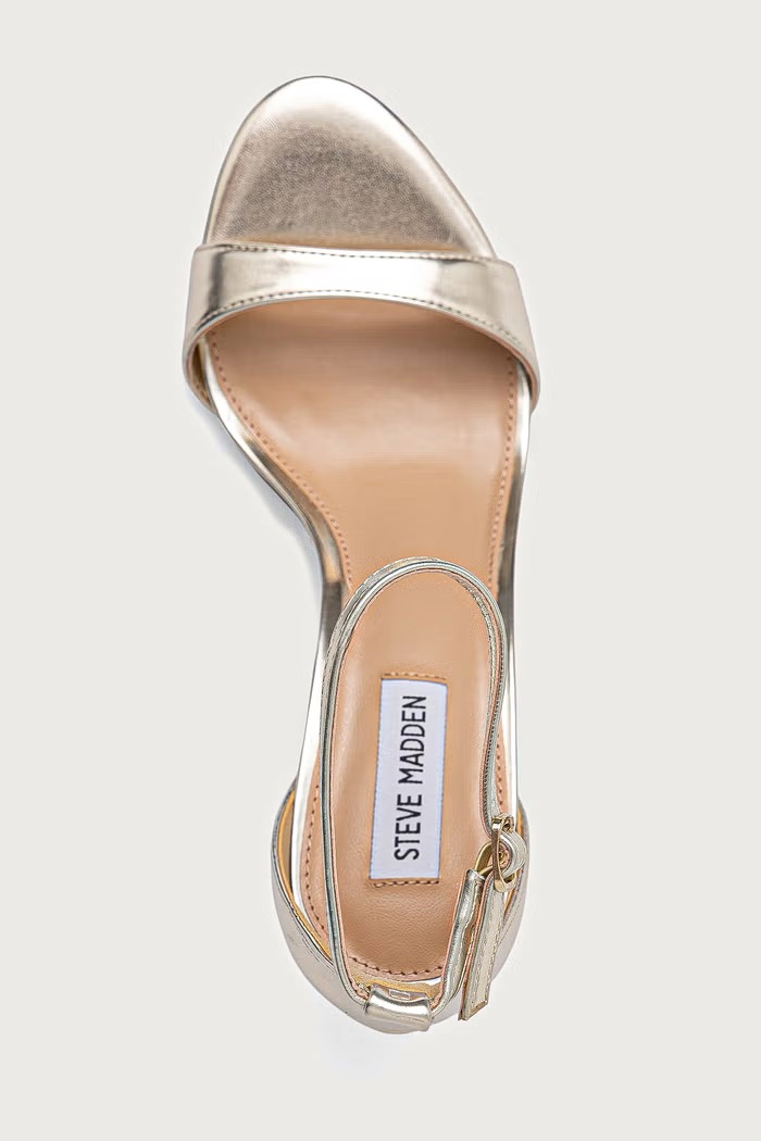 Steve Madden sandały na wysokim obcasie Necy złoty 11005710.045