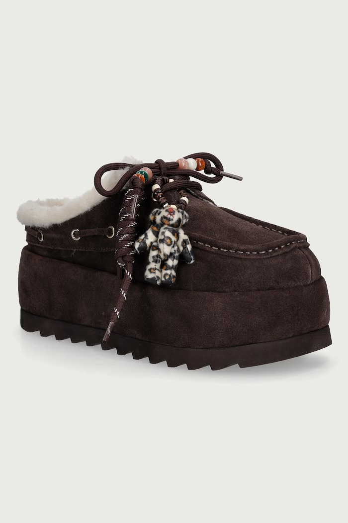 Steve Madden Kapcie damskie zamszowe Cuddly brązowy 11005708.880
