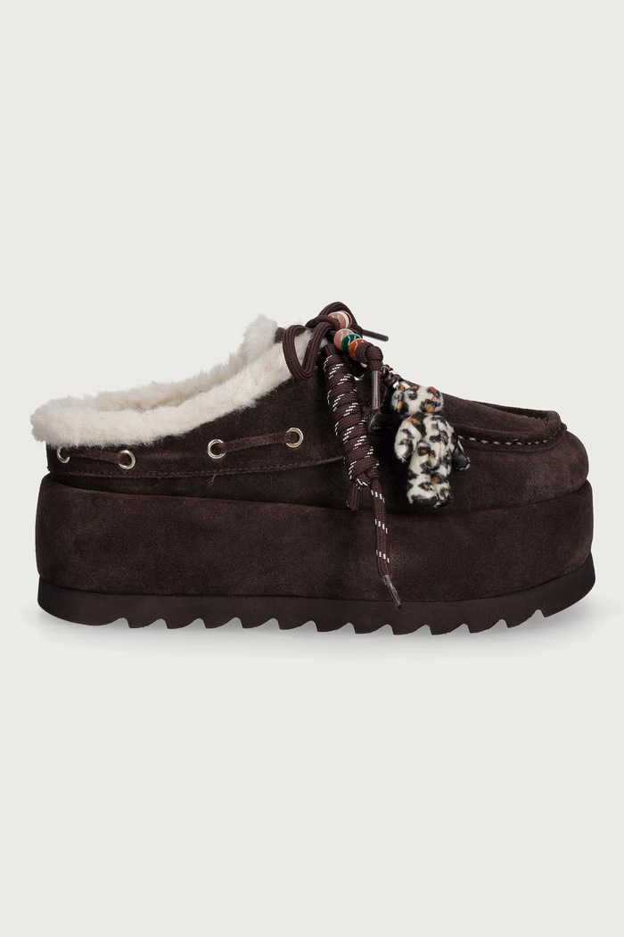 Steve Madden Kapcie damskie zamszowe Cuddly 11005708.880 brązowy AW26