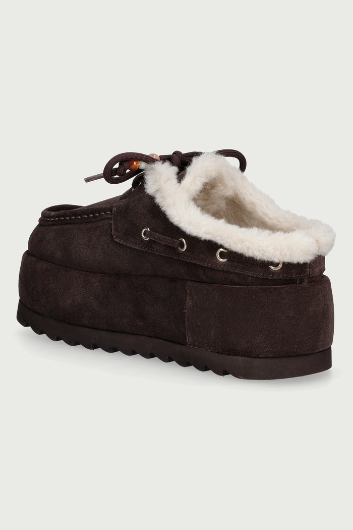 Obuwie Steve Madden Kapcie damskie zamszowe Cuddly 11005708.880 brązowy
