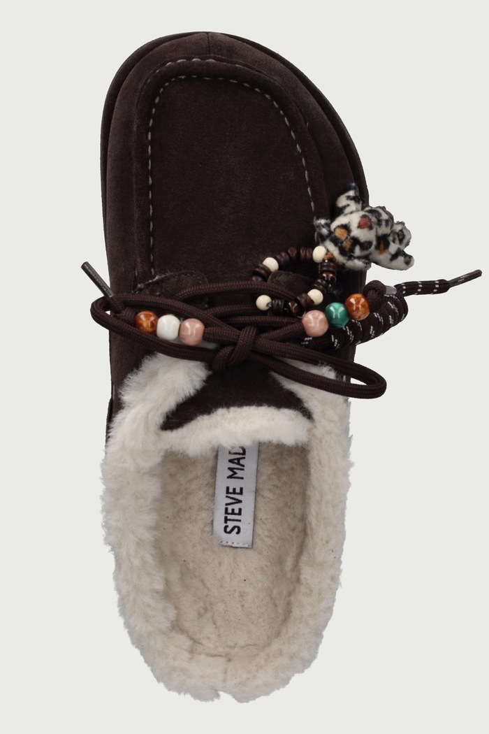 Kapcie damskie zamszowe Cuddly Steve Madden 11005708.880 brązowy