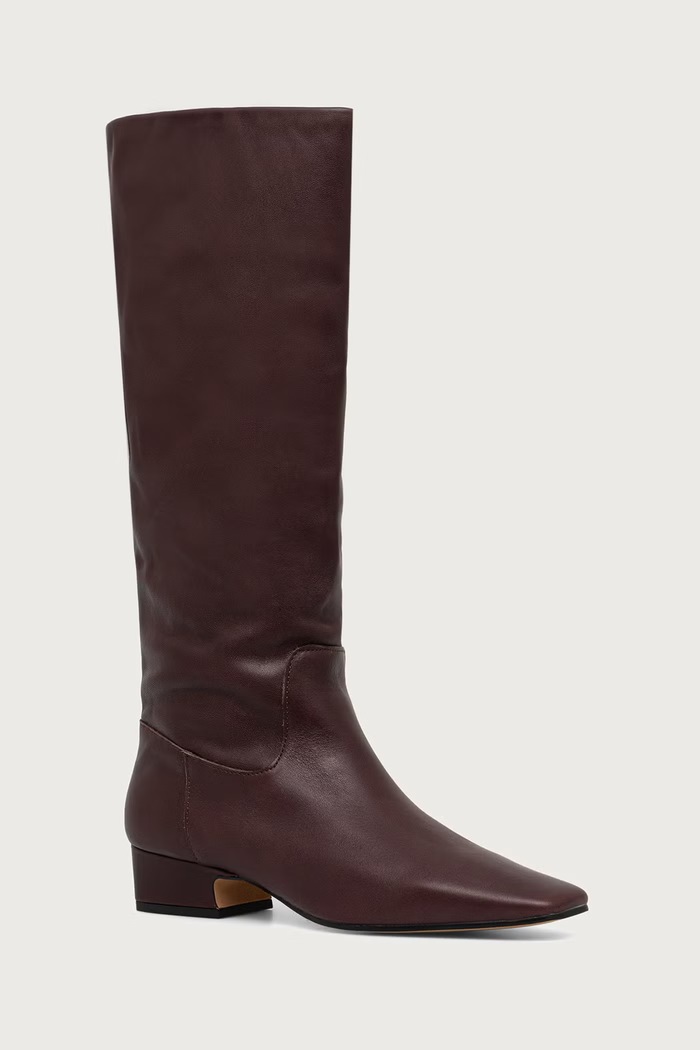 Steve Madden kozaki na słupku damskie skórzane Gwyneth bordowy 11003917.920