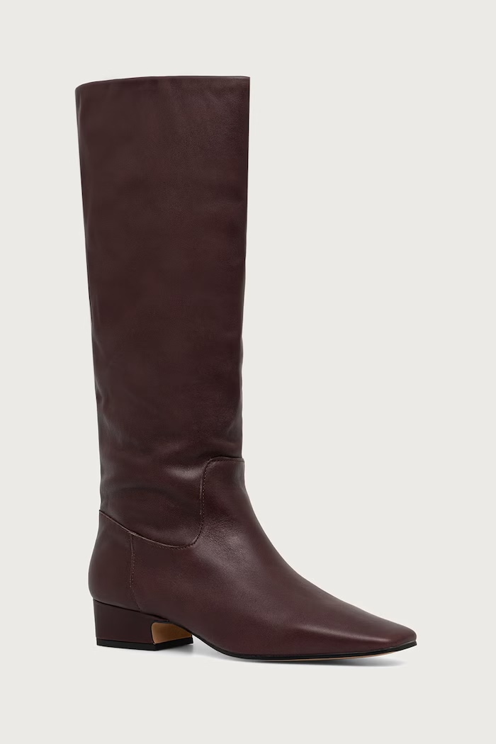 Steve Madden kozaki na słupku damskie skórzane Gwyneth bordowy 11003917.920