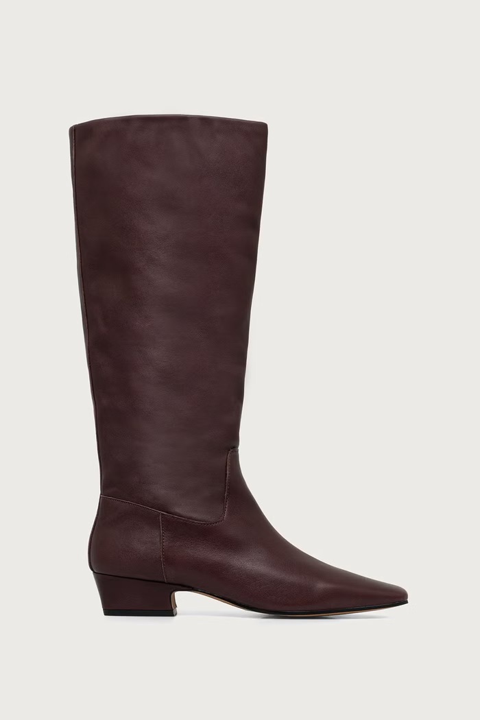 Steve Madden kozaki na słupku damskie skórzane Gwyneth 11003917.920 bordowy AW26