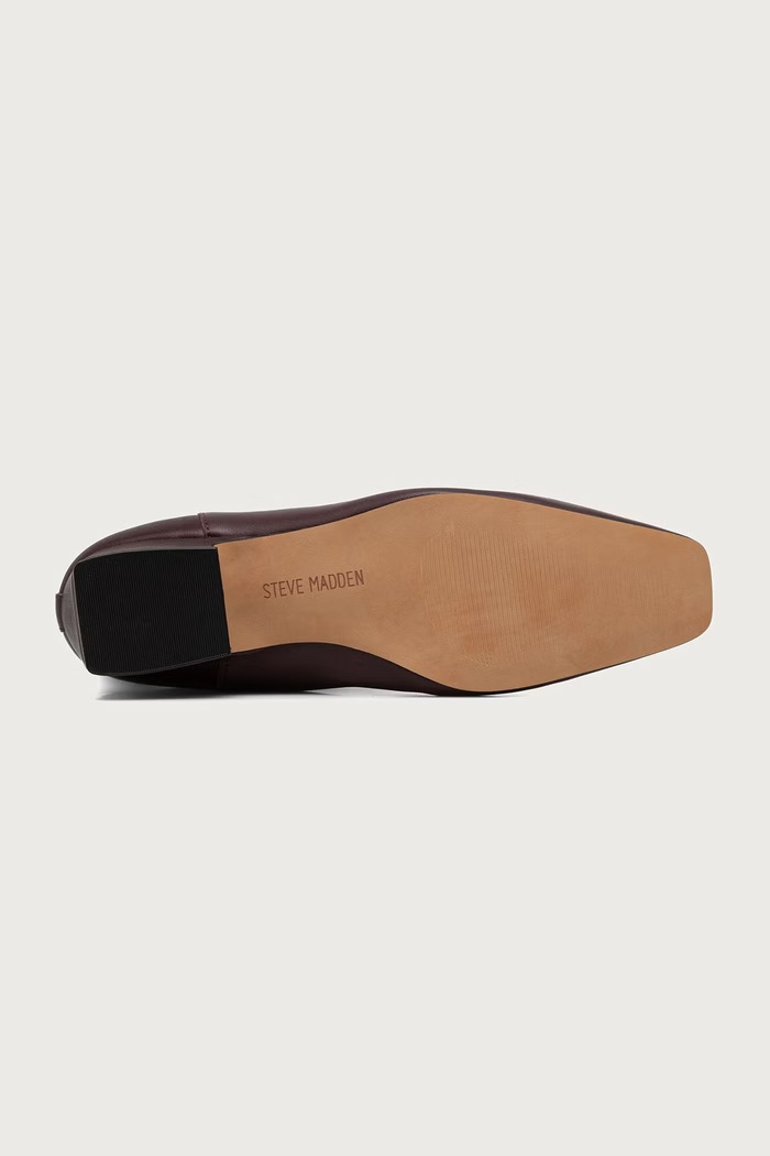 Steve Madden kozaki na słupku damskie skórzane Gwyneth 11003917.920 bordowy