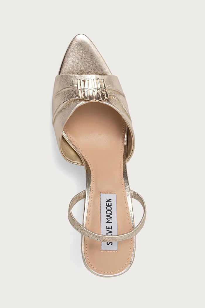 Steve Madden szpilki skórzane Kandy złoty 11005707.977