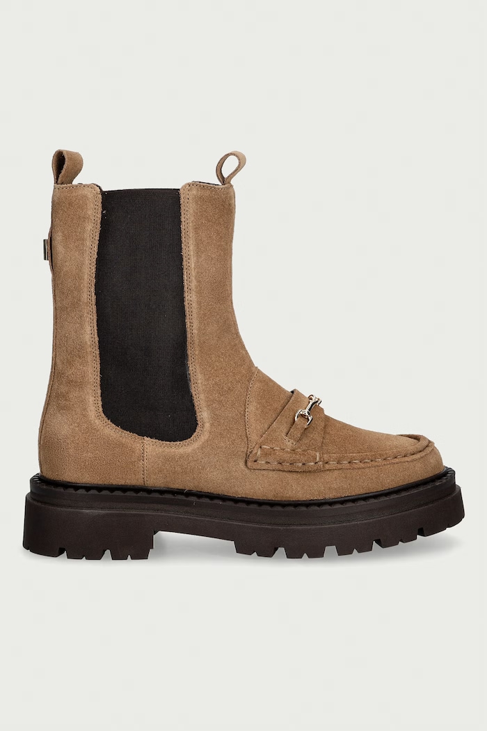 Steve Madden sztyblety damskie zamszowe Kasey 11004947.275 beżowy AW26