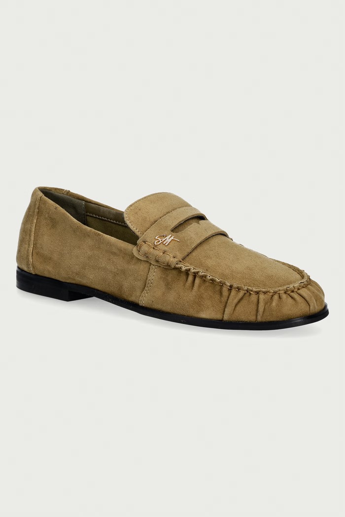 Steve Madden mokasyny damskie zamszowe Muse-SM zielony 11005695.K1O
