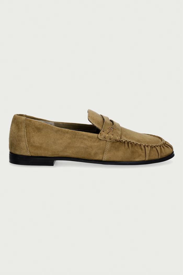Steve Madden mokasyny damskie zamszowe Muse-SM 11005695.K1O zielony AW26