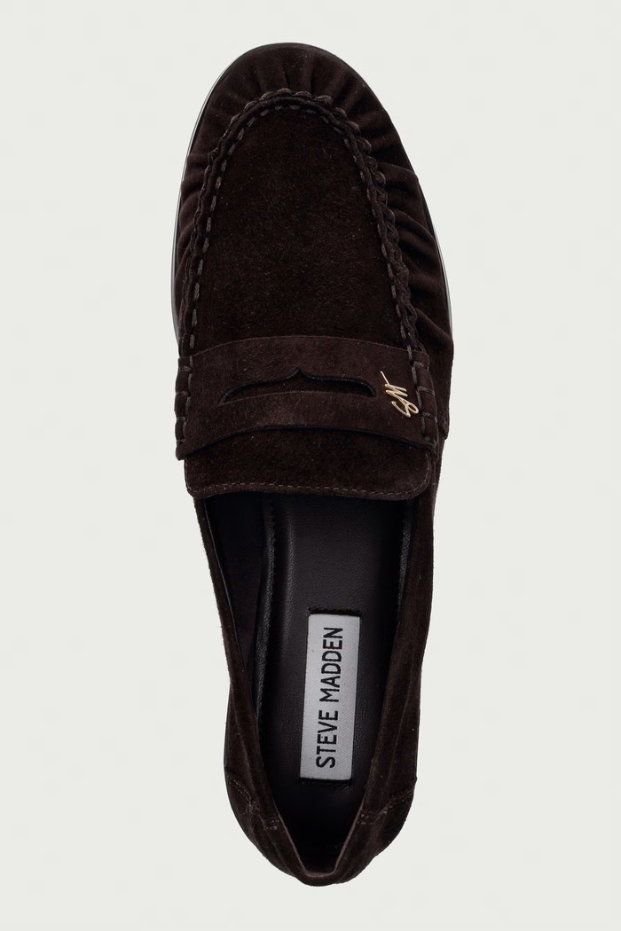 Steve Madden mokasyny damskie zamszowe Muse-SM brązowy 11005695.DKB