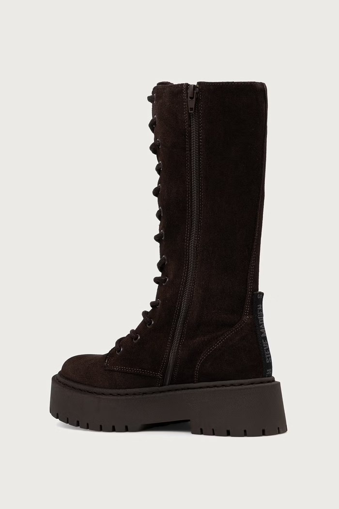 Obuwie Steve Madden workery damskie zamszowe Vroom 11001204.880 brązowy