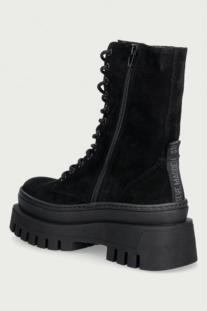 Obuwie Steve Madden workery na platformie damskie zamszowe Coast 11002681.015 czarny
