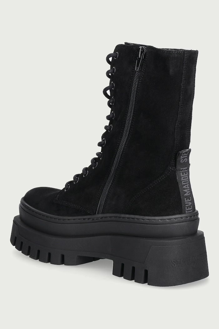 Obuwie Steve Madden Workery na platformie damskie zamszowe Coast 11002681.015 czarny