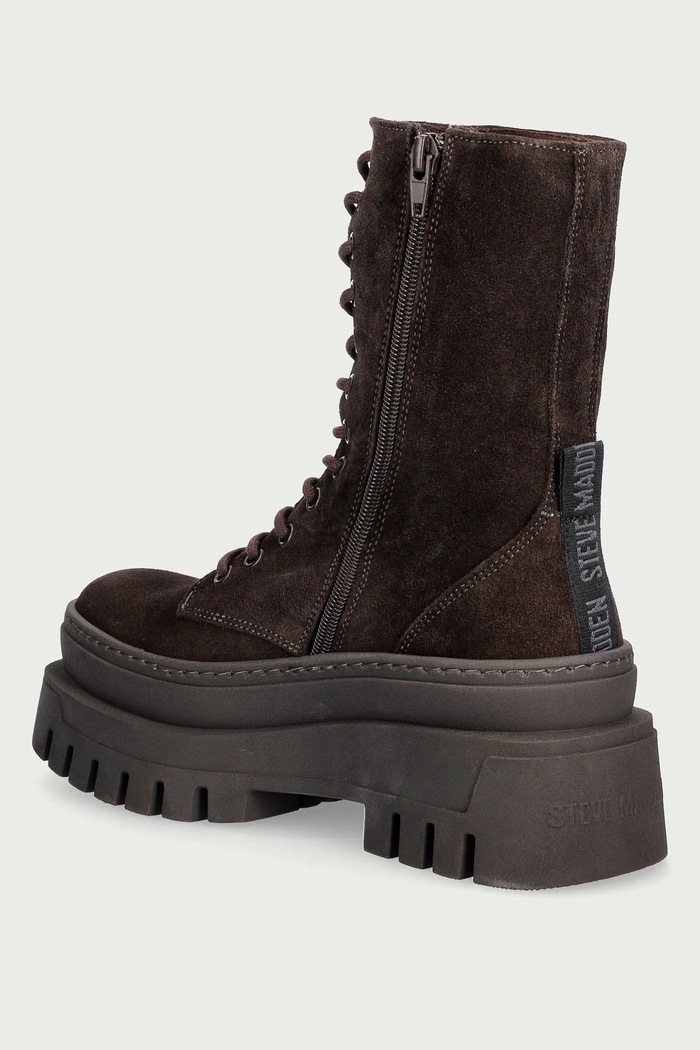 Obuwie Steve Madden botki na platformie damskie zamszowe Coast 11002681.880 brązowy