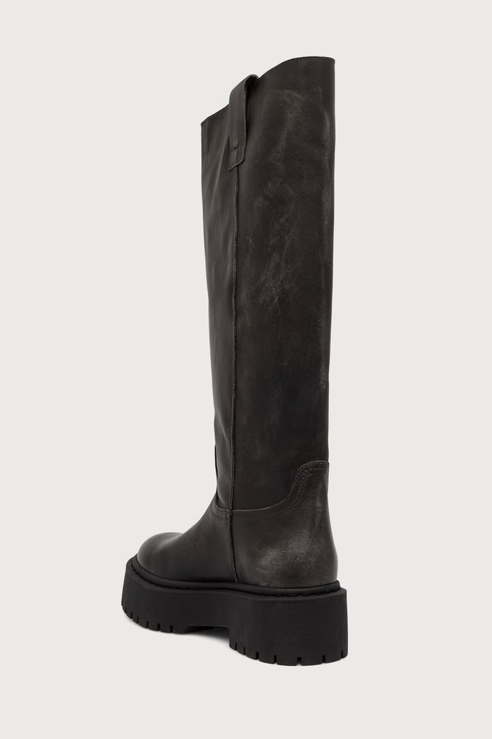 Obuwie Steve Madden kozaki damskie skórzane Sonar 11005588.DGL szary