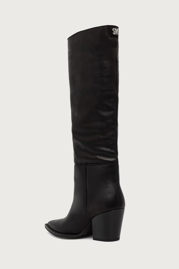 Obuwie Steve Madden kozaki na słupku damskie skórzane Menthe 11005651.017 czarny