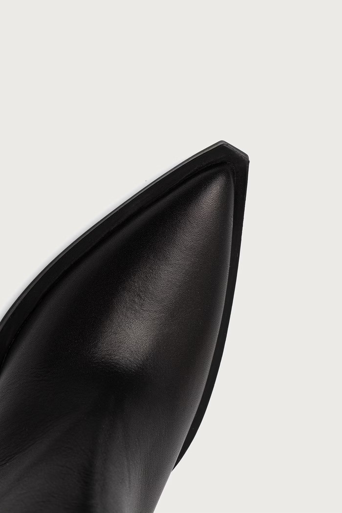 Steve Madden kozaki na słupku damskie skórzane Menthe czarny 11005651.017