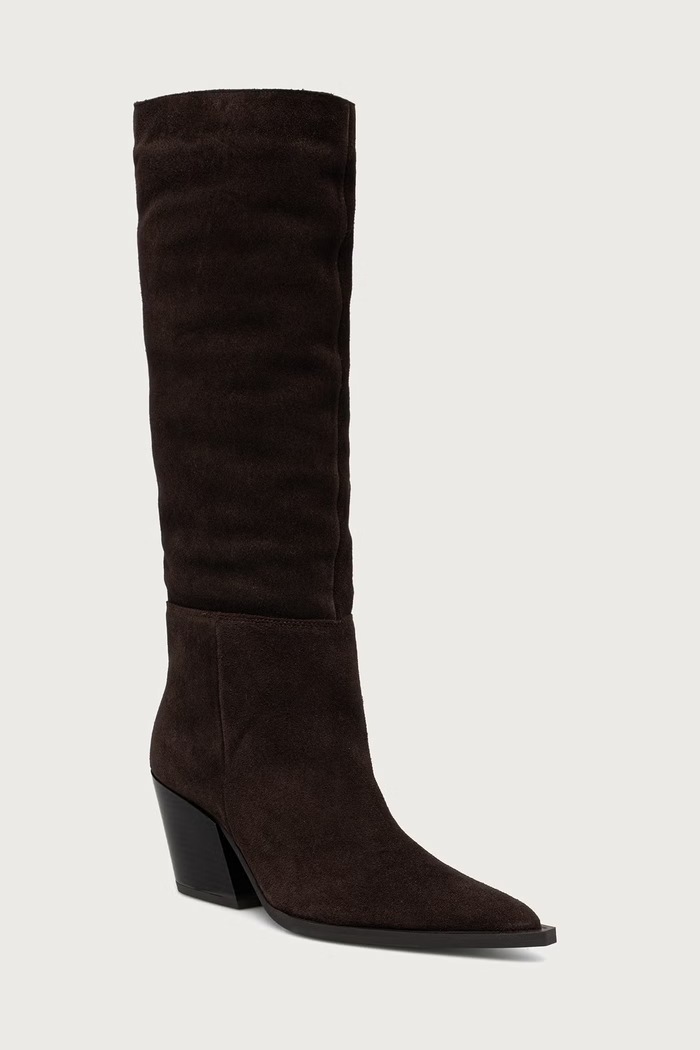 Steve Madden kozaki damskie zamszowe Menthe brązowy 11005651.880