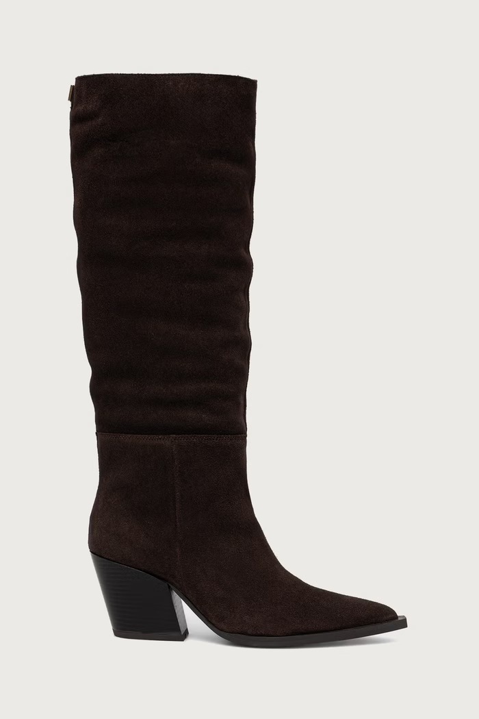 Steve Madden kozaki damskie zamszowe Menthe 11005651.880 brązowy AW26