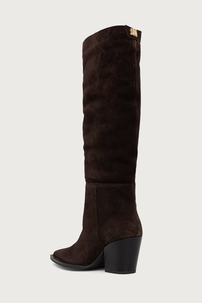 Obuwie Steve Madden kozaki damskie zamszowe Menthe 11005651.880 brązowy